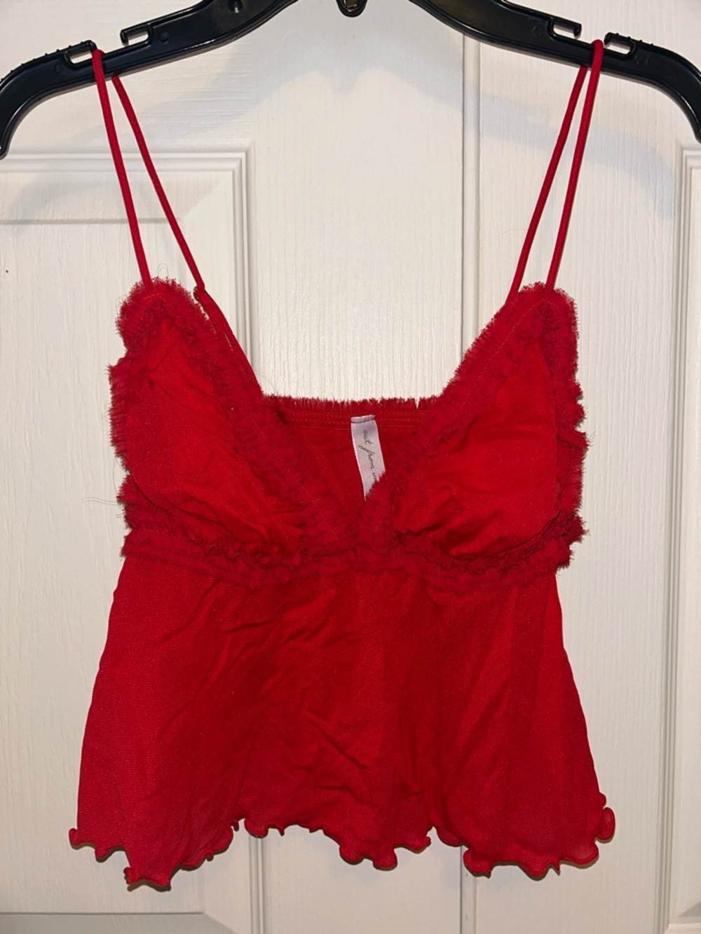Urban Outfitters Red Lace-Trim Babydoll Camisole